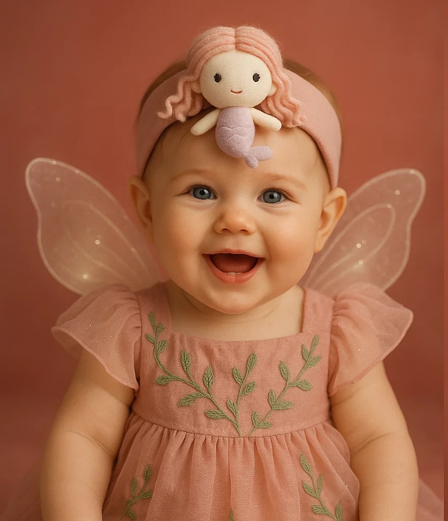 Lavender Mermaid Baby Headband – Cute and Comfy for Infants