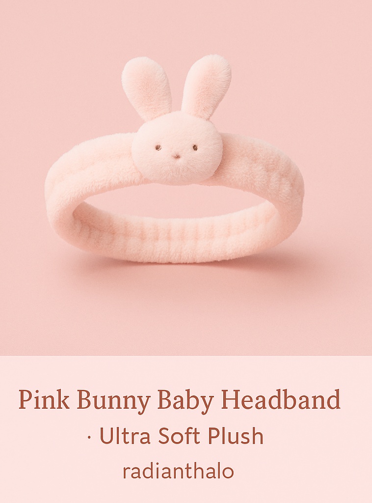 Ultra Soft Plush Baby Headband – Lightweight & Gentle