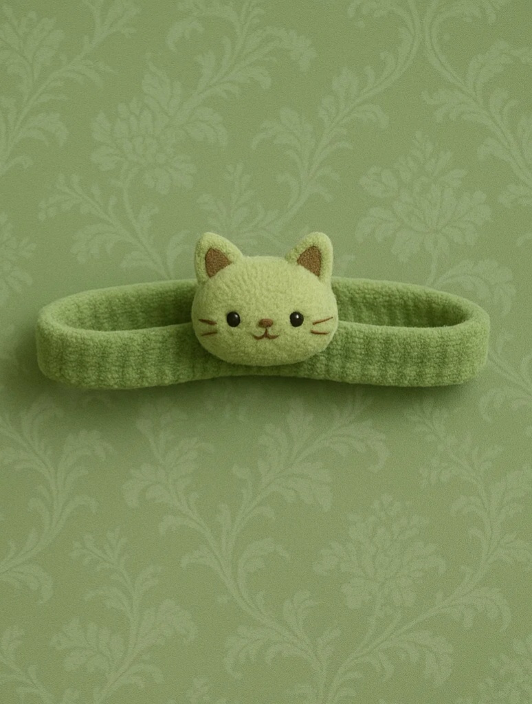 Cute Baby Cat Headband (Green)