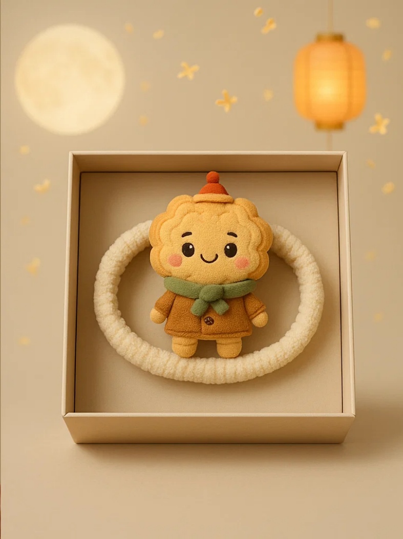Diadema para bebé con muñeco de peluche – Accesorio adorable para el Festival de la Luna