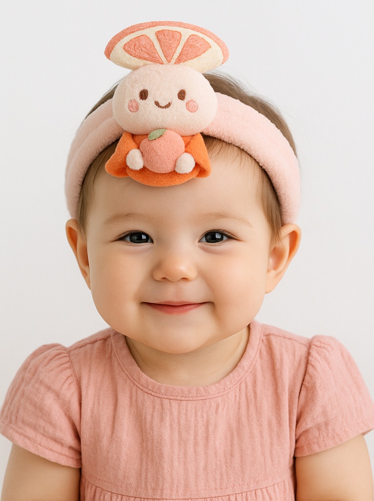 Grapefruit Baby Headband - Sweet and Soft