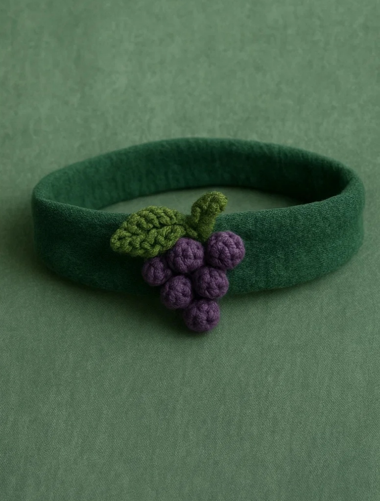 Grape-Themed Baby Headband