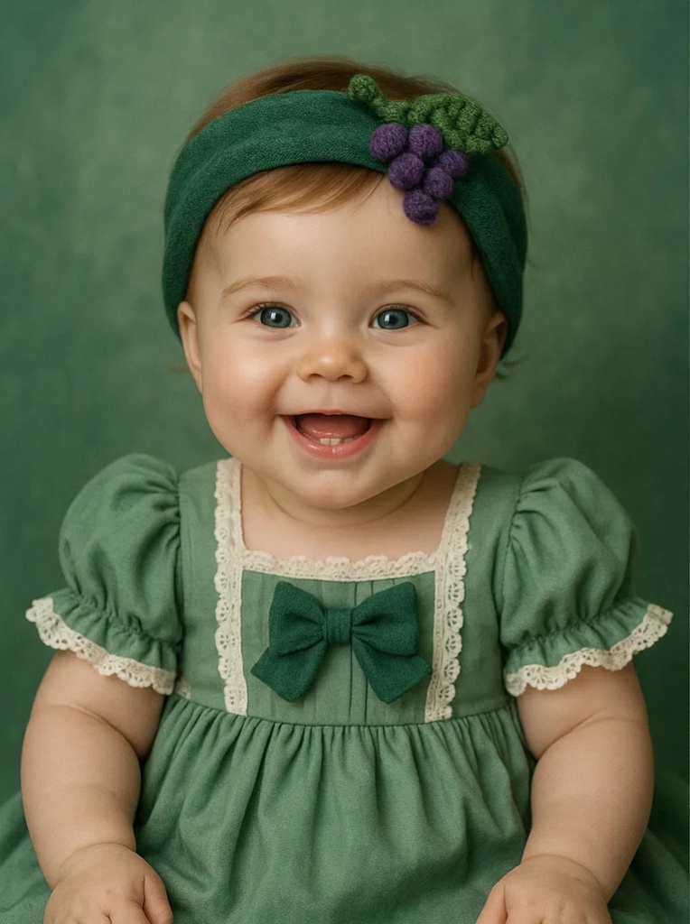 Grape-Themed Baby Headband