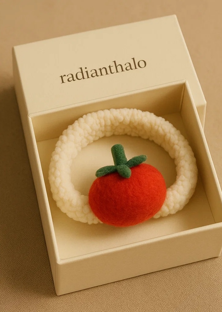 Vibrant Tomato: Soft Baby Headband with Removable Tomato Accent