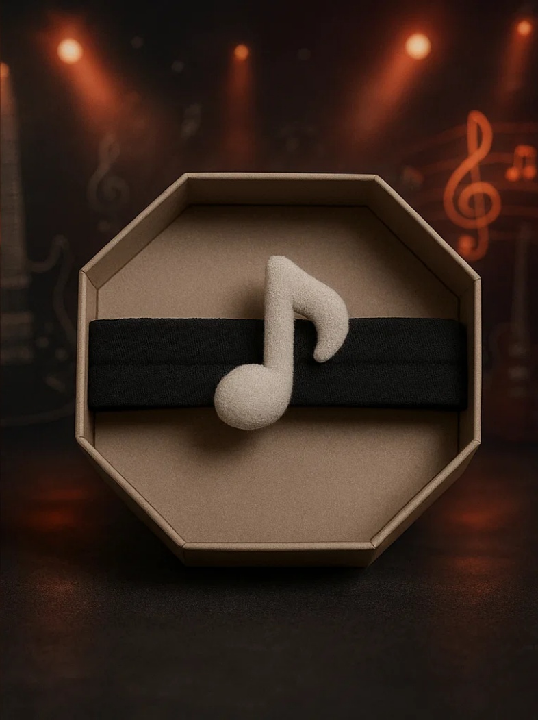 Bandouri drăguțe pentru bebeluși cu motive muzicale