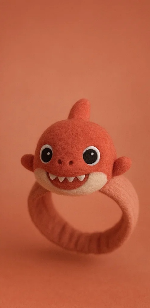 Baby Headband with Red Shark Plush – Adorable Ocean-Themed Baby Hair Accessory