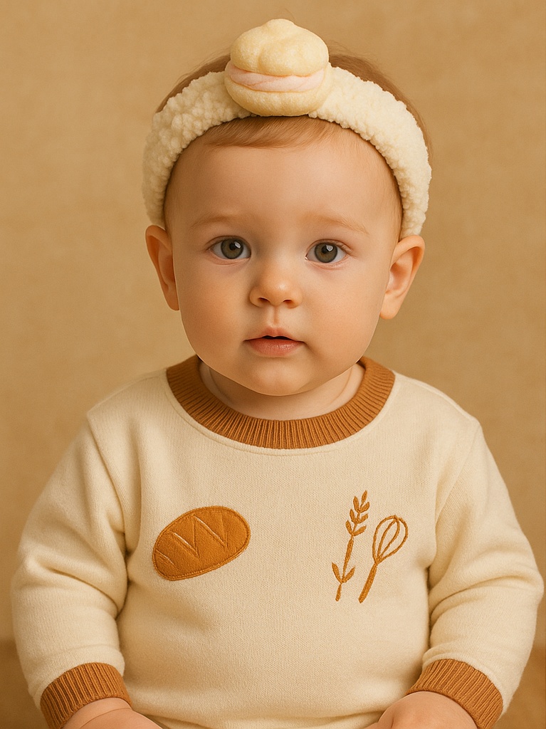 Bread and Pastry Combo Baby Headband for Creative Photoshoots