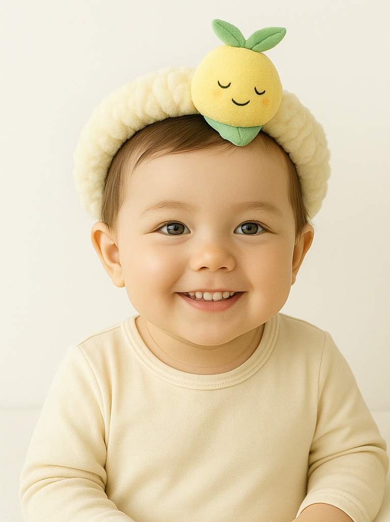 Lemon Baby Headband - Bright and Playful