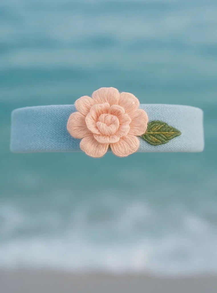 Whimsical Baby Headband with Yellow Flower and Doll Embellishment
