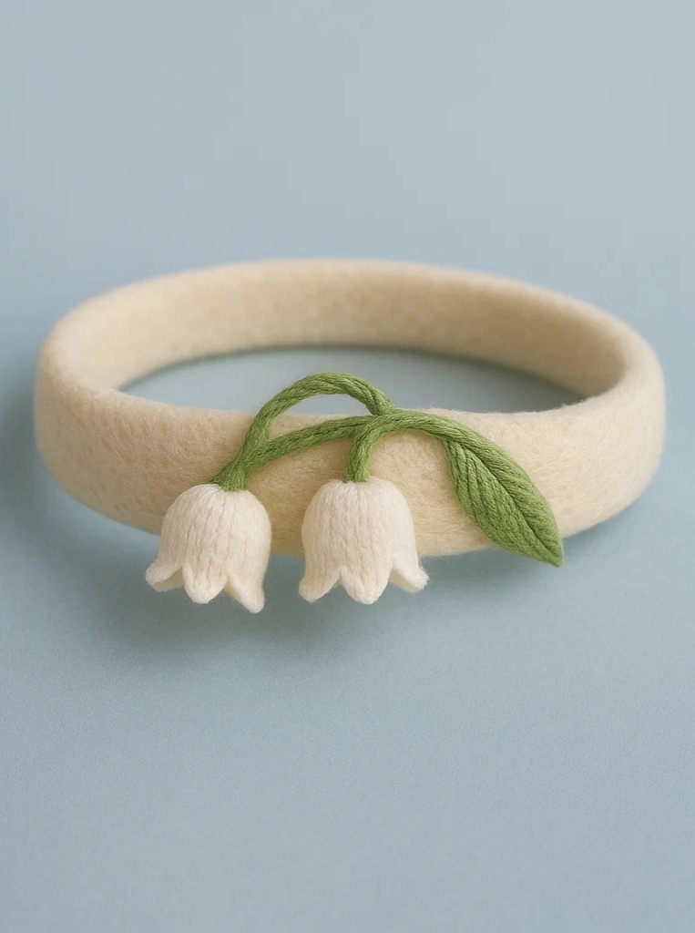 Lily of the Valley Flower Fairy Headband – Soft Baby Headband with Angel Wings