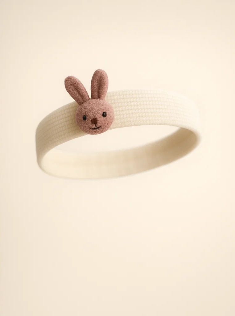 Pink Bunny Baby Headband – Cute Plush Animal Hair Accessory
