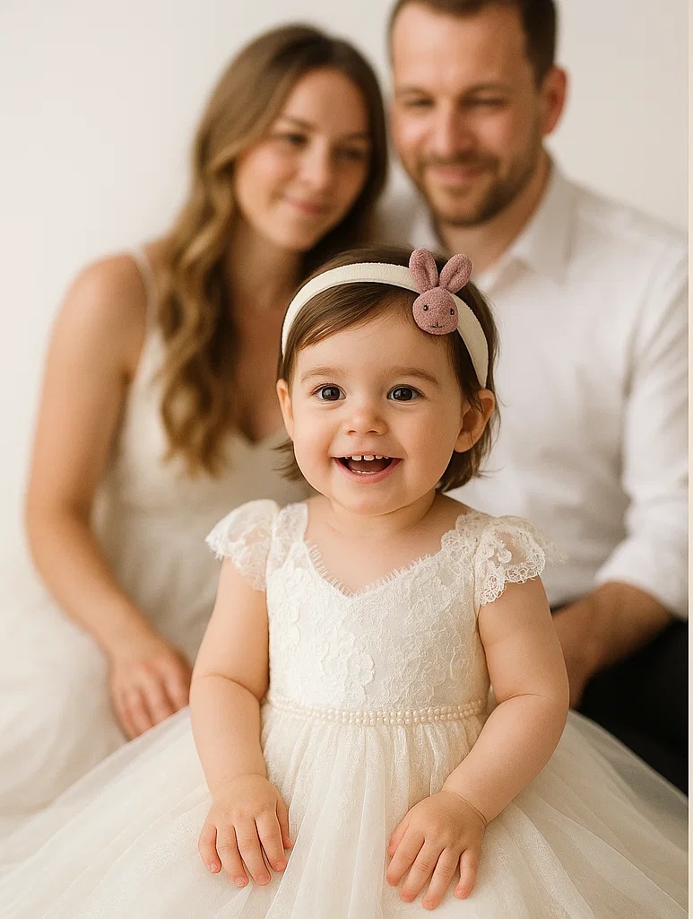 Pink Bunny Baby Headband – Cute Plush Animal Hair Accessory