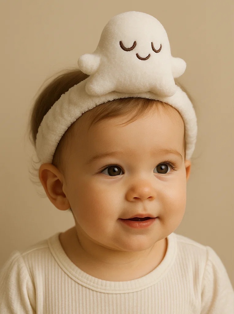 Niedliche Halloween-Baby-Stirnbänder mit Plüschspielzeugen – ideal für Babyfotos B端