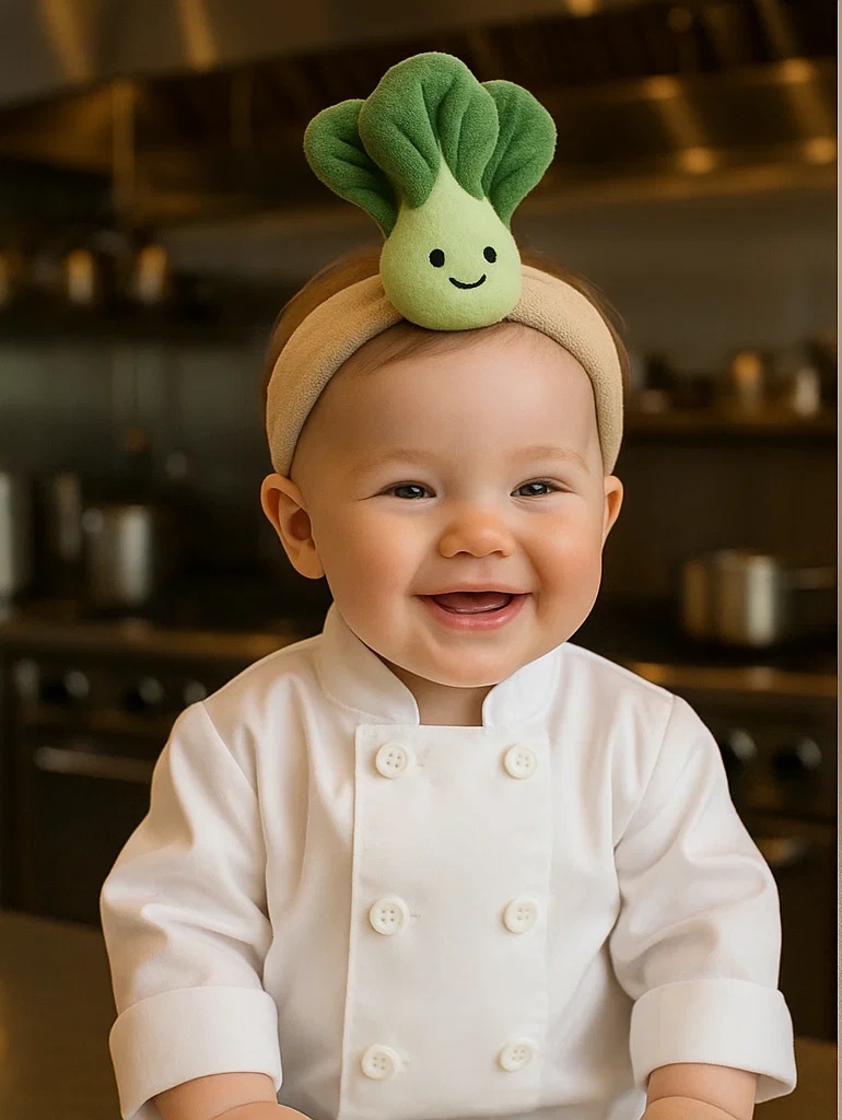Baby Chef Headband – Bok Choy Joy