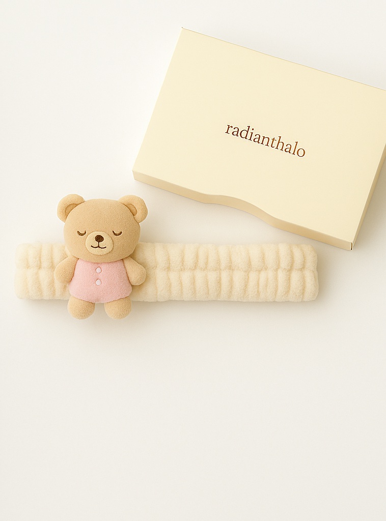 Cozy Baby Headband Featuring a Cute Bear – Ideal Gift for Infants