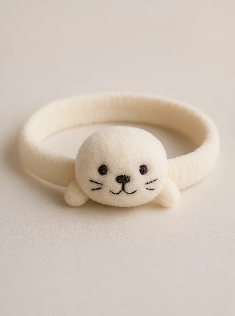 Smiling Octopus Plush Baby Headband in Peach