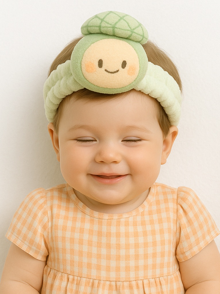 Zelené jablko dětská čelenka – Plush & Comfy