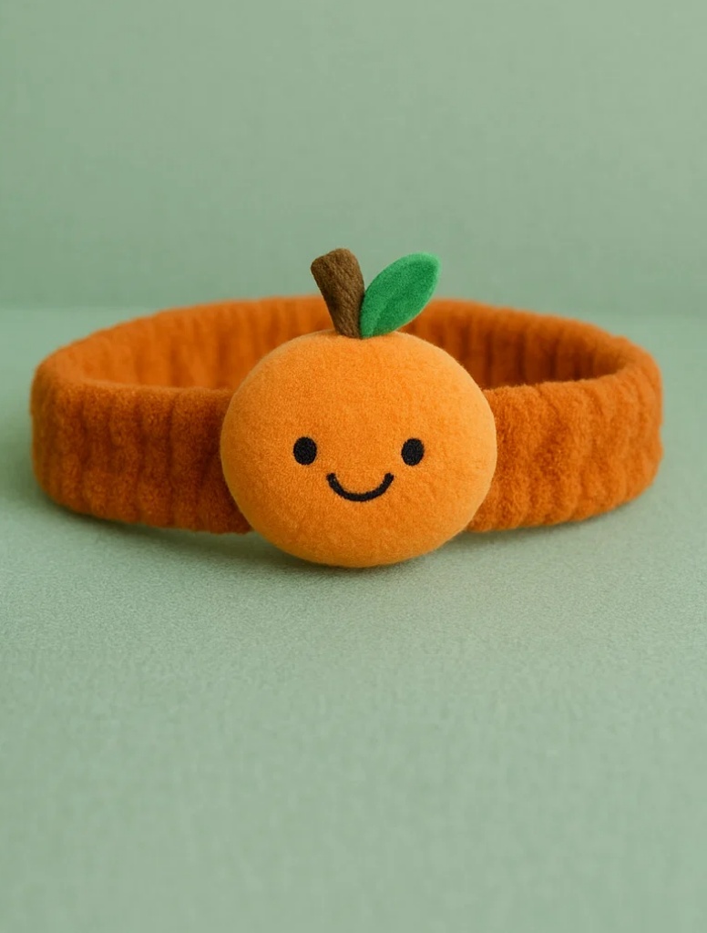 Diadema para Bebê com Tema de Laranja