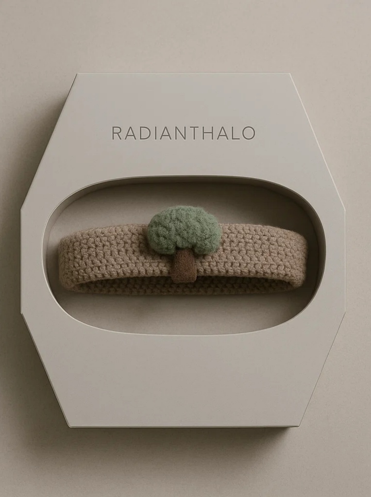 Olive Green Tree Headband – Plush Baby Nature Hair Accessory