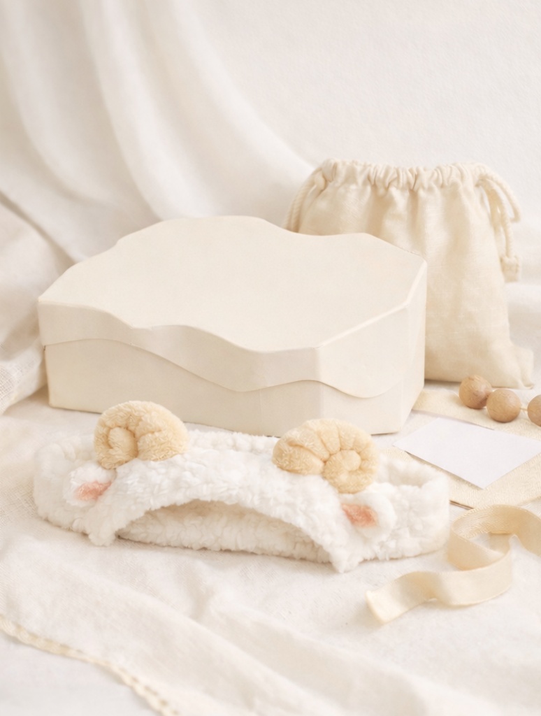 Aries Baby Headband with Ram Horn Plush and Matching Toy