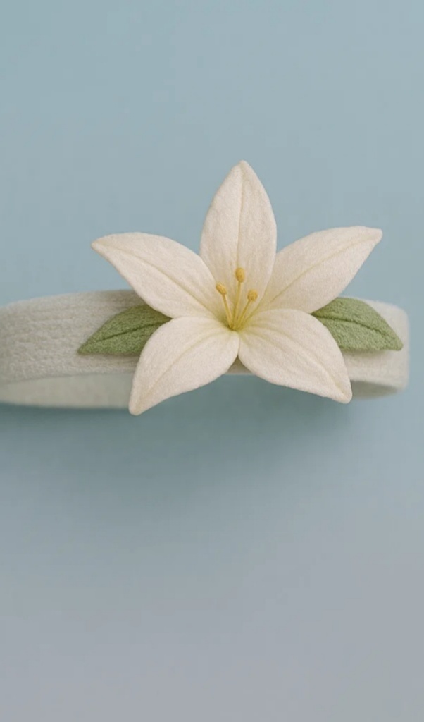 Elegant Lily Flower Baby Headband for a Soft and Magical Vibe