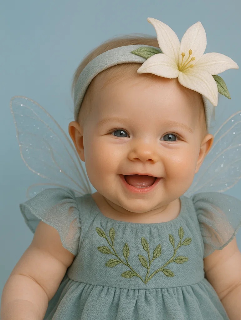 Elegant Lily Flower Baby Headband for a Soft and Magical Vibe