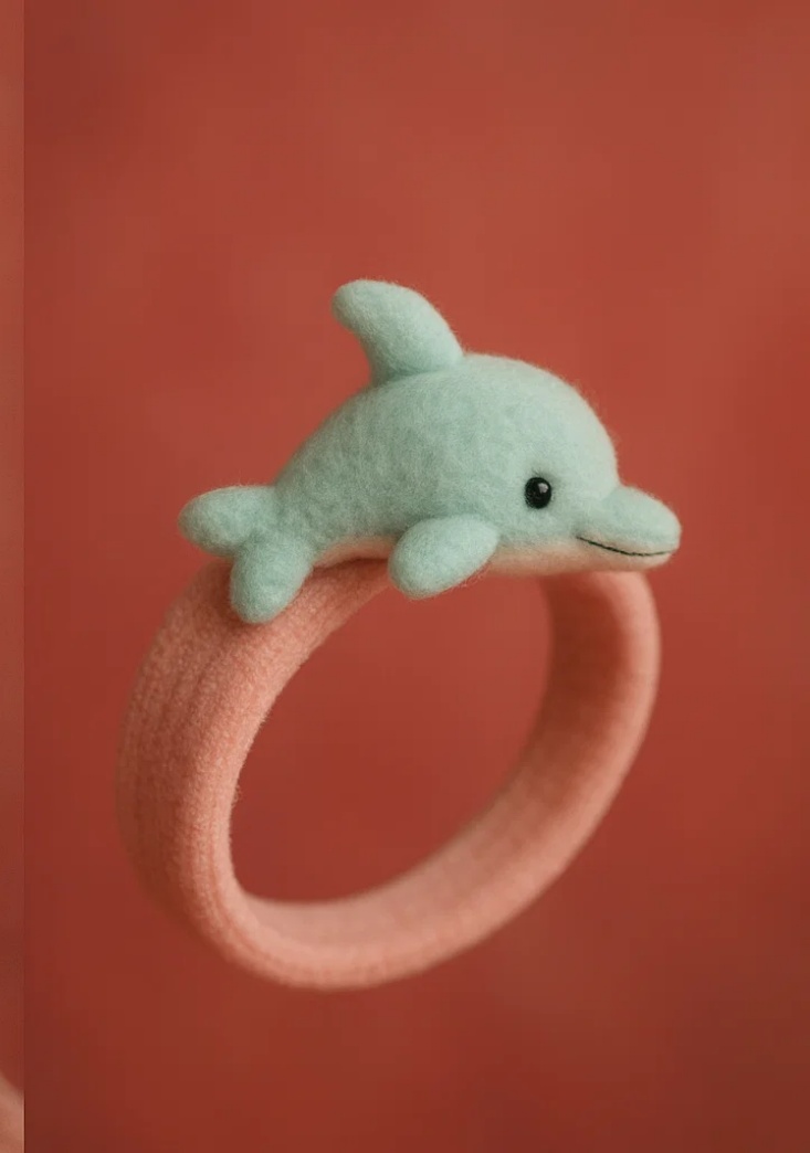 Baby Headband with Dolphin Plush – Playful Marine Life Baby Hair Accessory