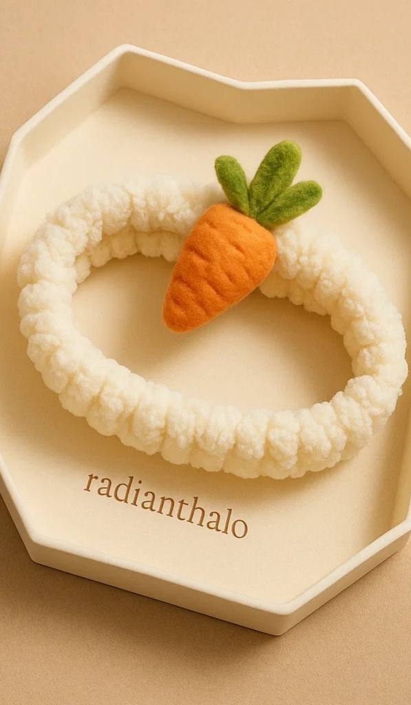Vibrant Carrot: Soft Baby Headband with Removable Carrot Accessory