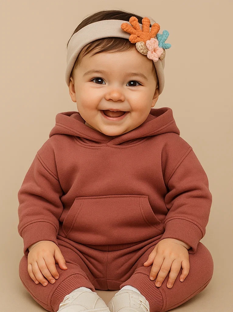 Cintas suaves para bebés con adornos desmontables de juguetes de coral y colores para fotos