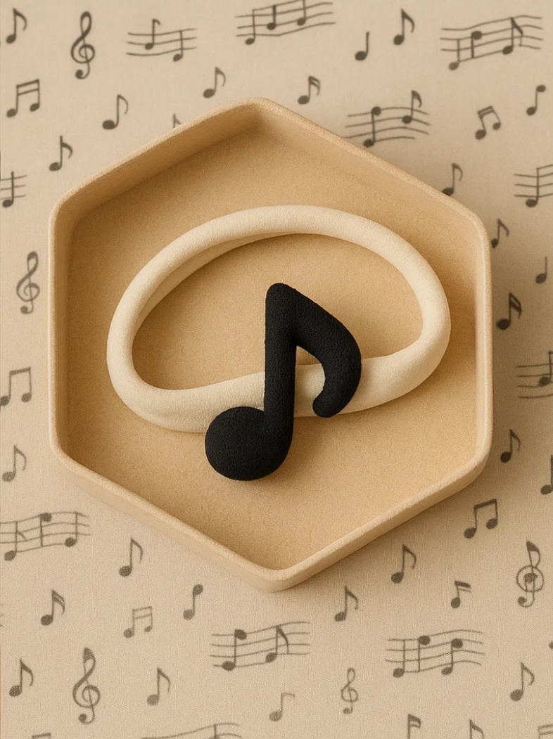 Bandouri drăguțe pentru bebeluși cu motive muzicale