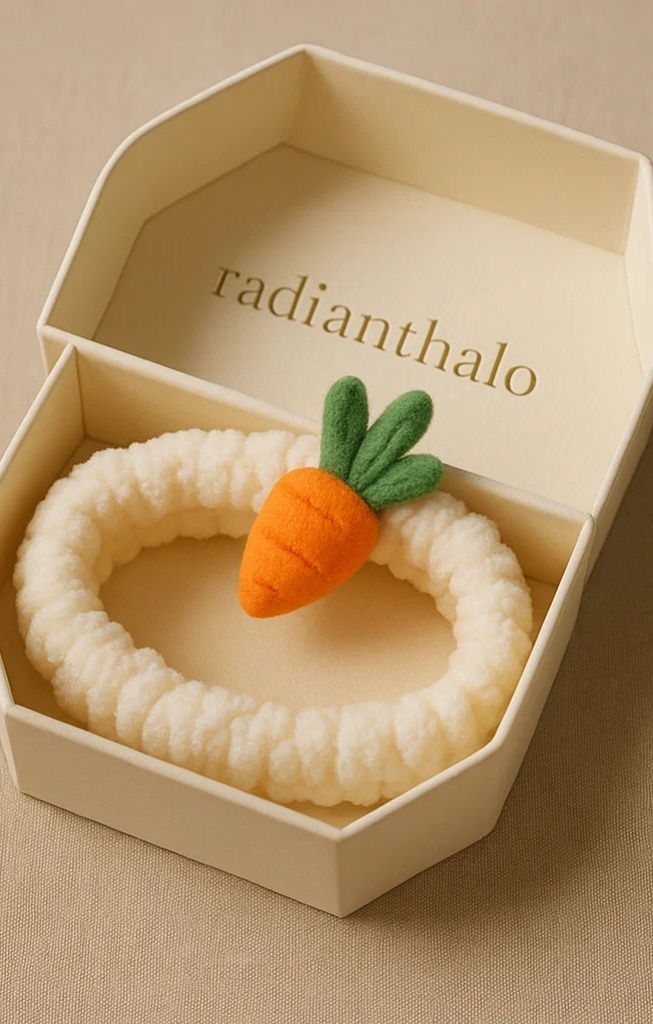 Charming Carrot: Plush Baby Headband with Carrot Embellishment
