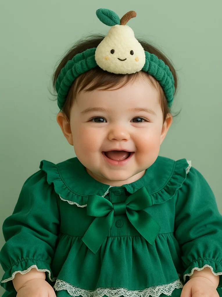 Pear-Themed Baby Headband