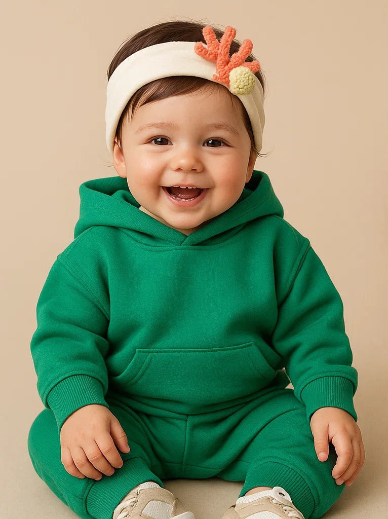Weiche Baby-Stirnbänder mit abnehmbaren Meerestieren für Fotos