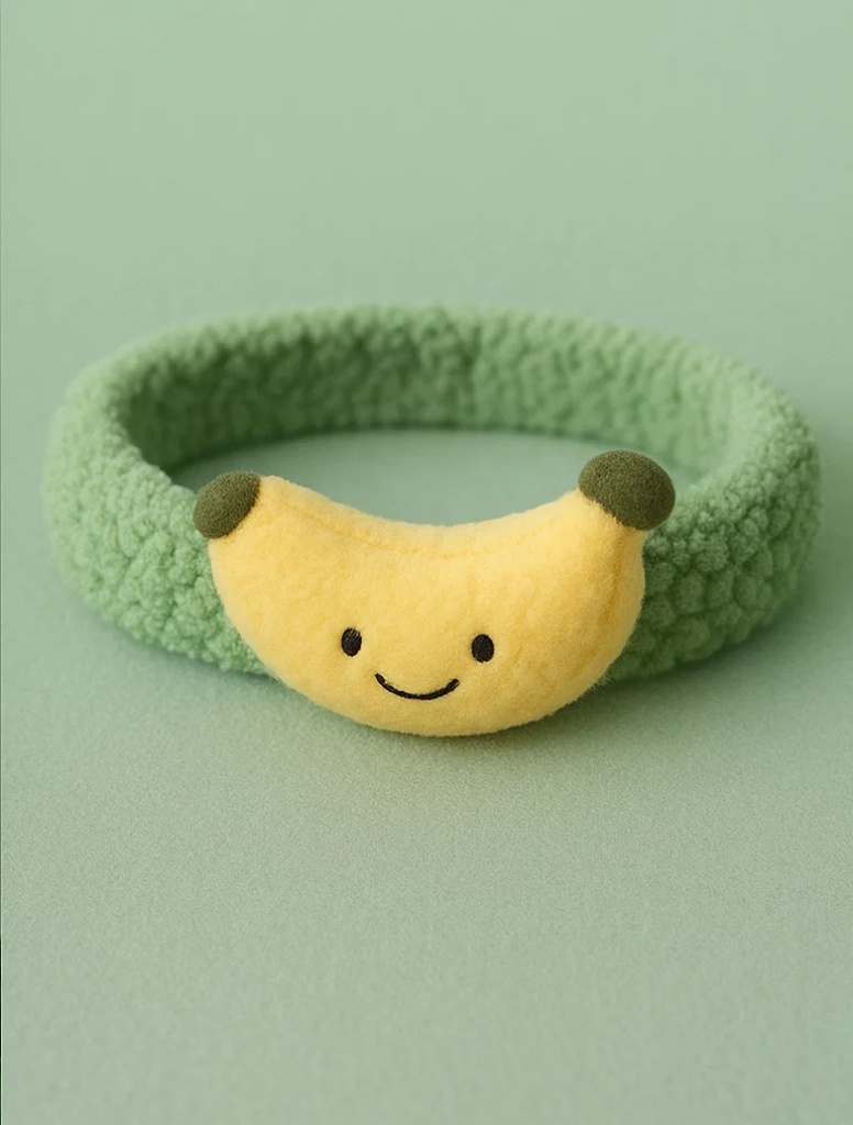 Diadema para Bebê com Tema de Banana
