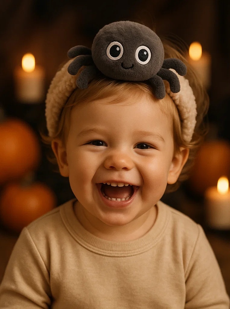 Bentițe drăguțe pentru bebeluși cu jucării de pluș de Halloween – perfecte pentru fotografii cu bebeluși B端 – Clienții B端 vor iubi acest produs!