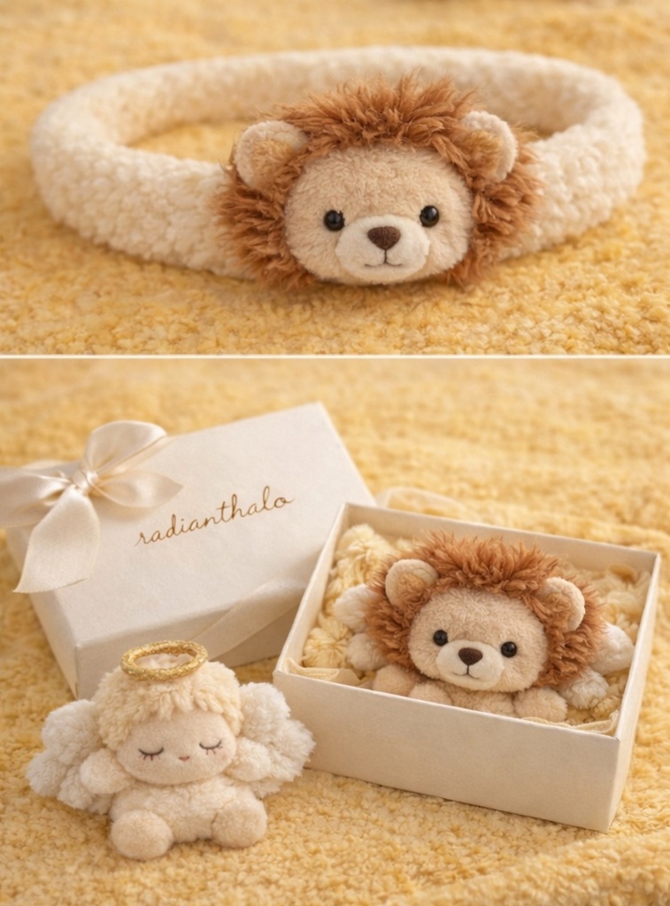 Lion Twin Baby Headbands for Wild-Themed Photoshoots