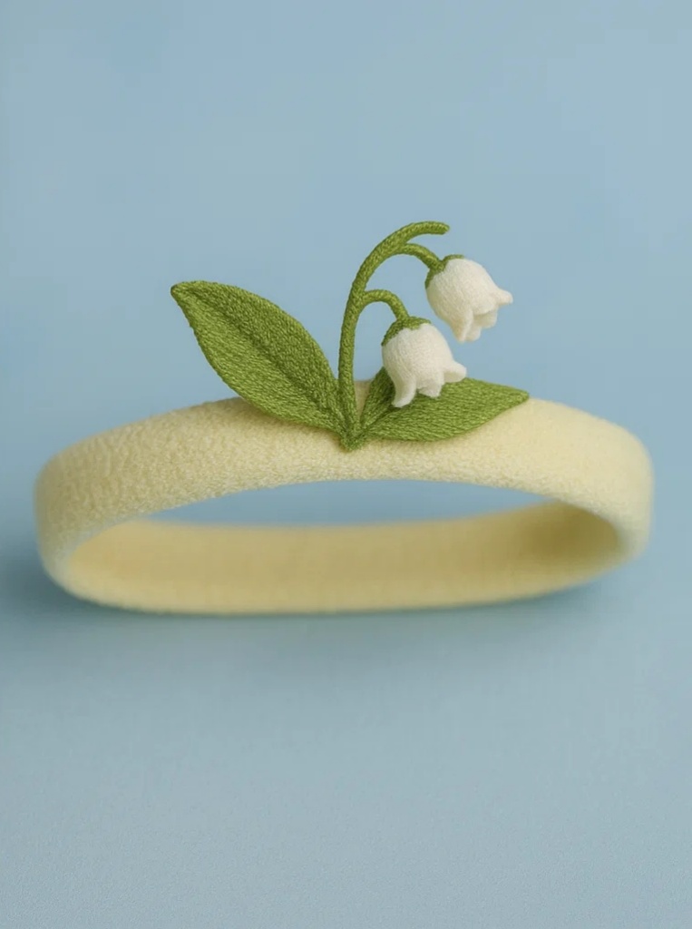 Spring Lily Fairy Headband for Babies – Soft and Adjustable Newborn Hair Accessory