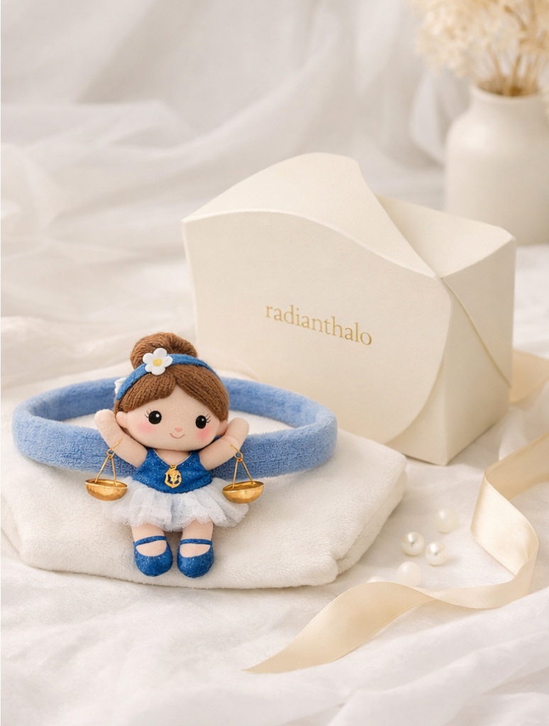 Zodiac Libra Baby Headband with Plush Justice Girl