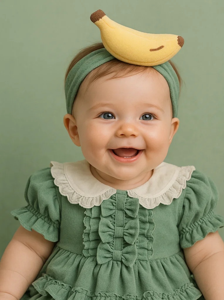 Banana-Themed Baby Headband