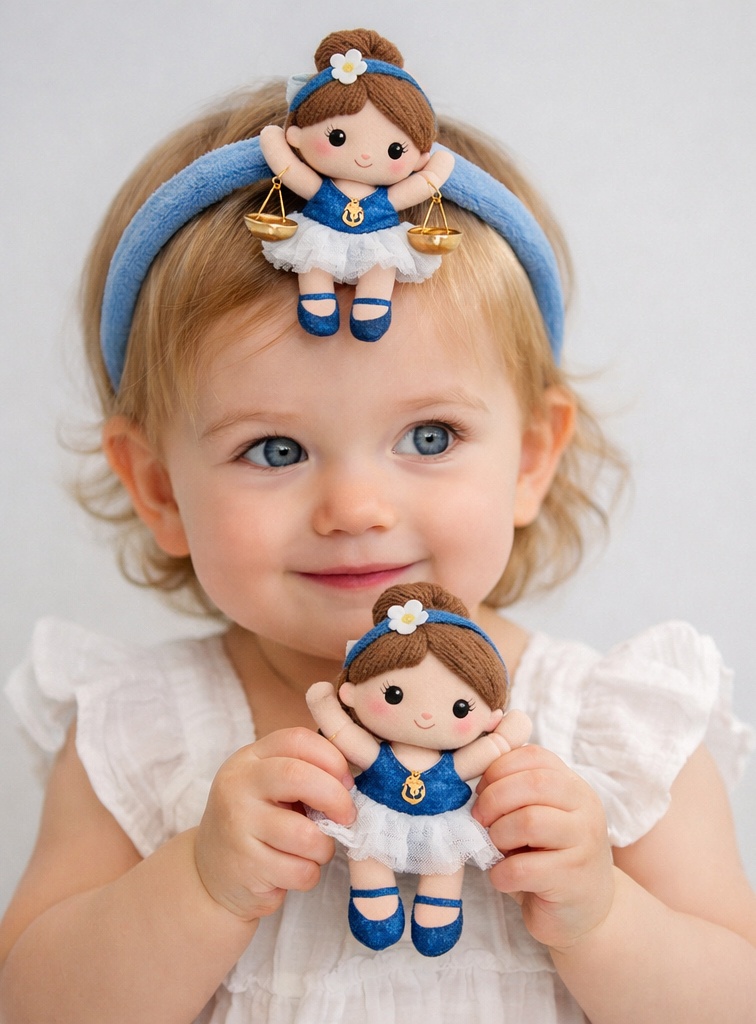 Zodiac Libra Baby Headband with Plush Justice Girl