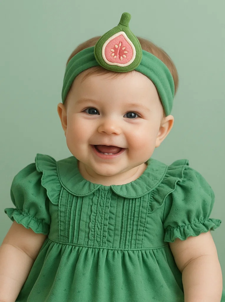 Avocado-Themed Baby Headband