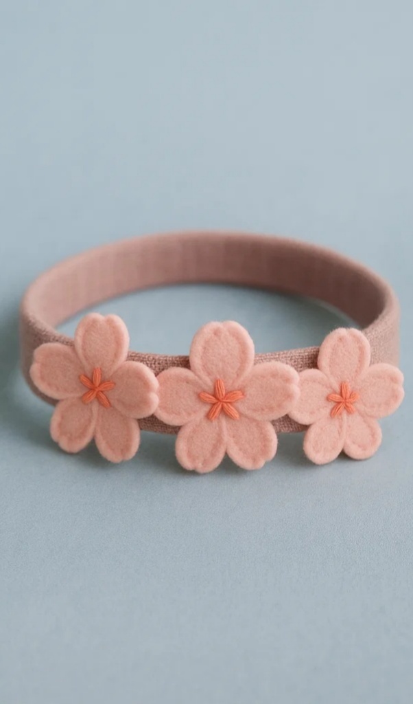 Lovely Pink Camellia Baby Headband for a Soft Look