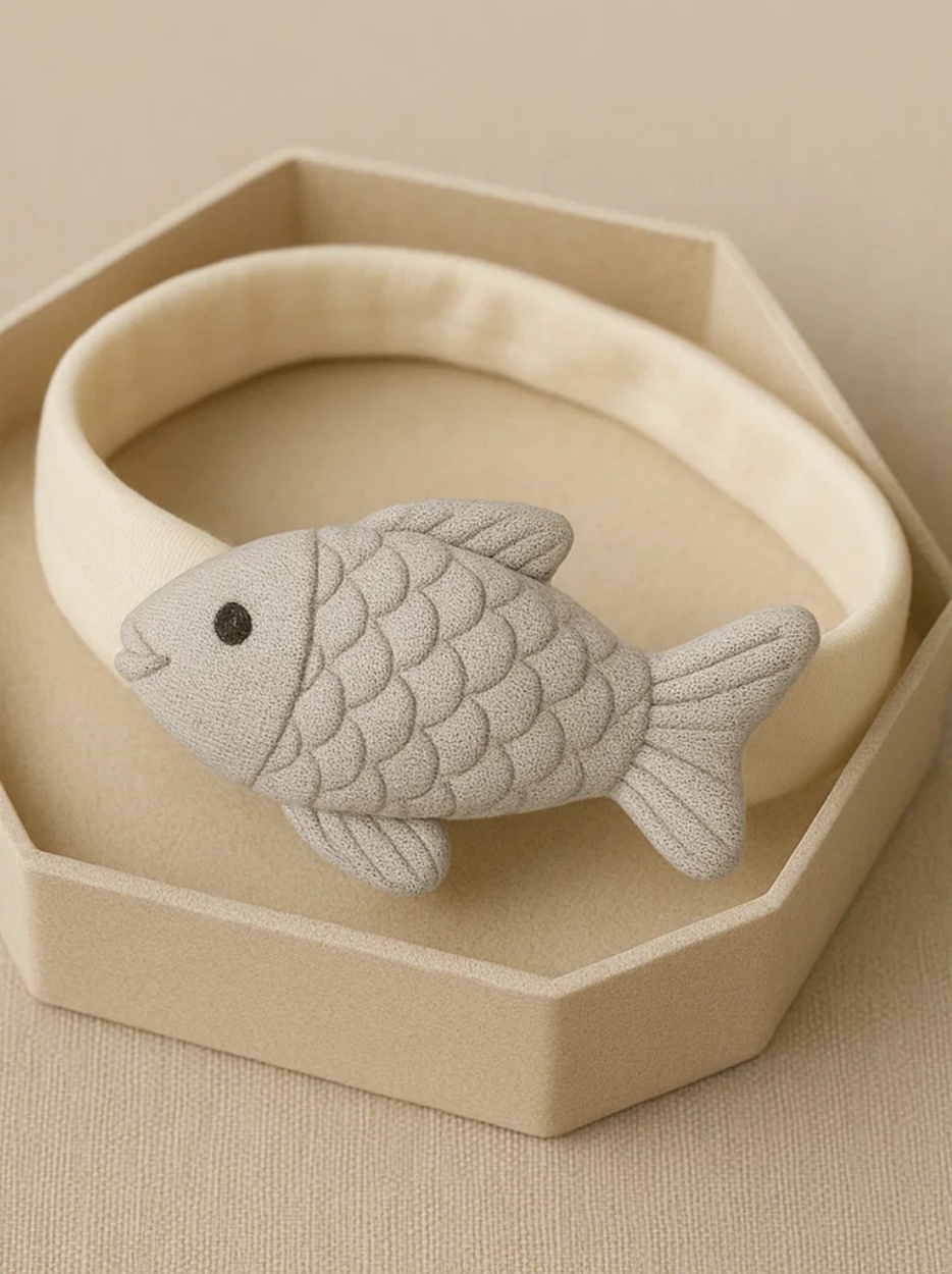 Cintas suaves para bebés con adornos desmontables de juguetes marinos para fotos