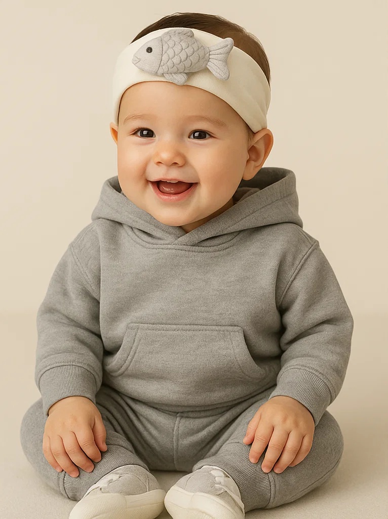 Cintas suaves para bebés con adornos desmontables de juguetes marinos para fotos