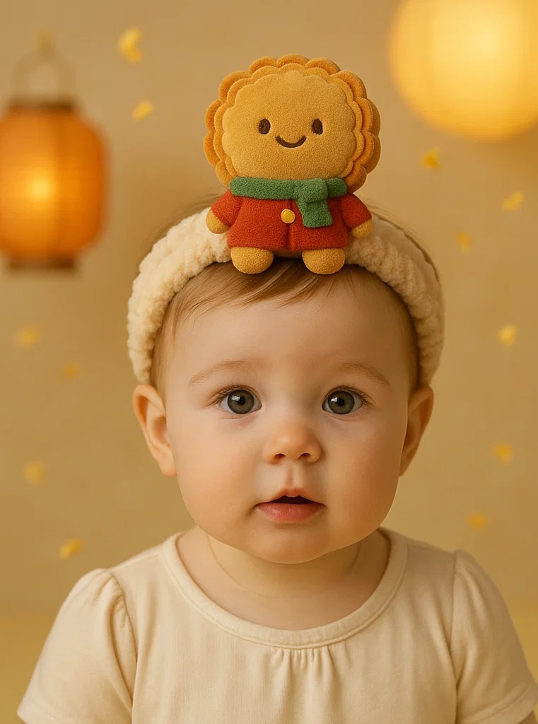 Mid-Autumn Stirnband für Babys – Saisonale B2B Lösung mit Markenetikett