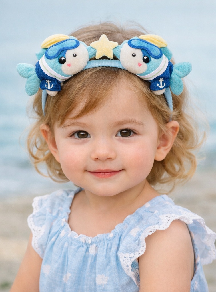 Sagittarius Baby Headband with Bow and Twin Plush Girls