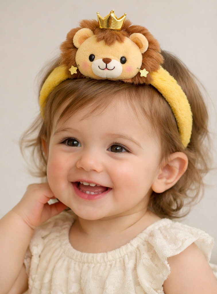 Lion King Plush Baby Headband with Crown – Soft and Adorable Hair Accessory for Toddlers