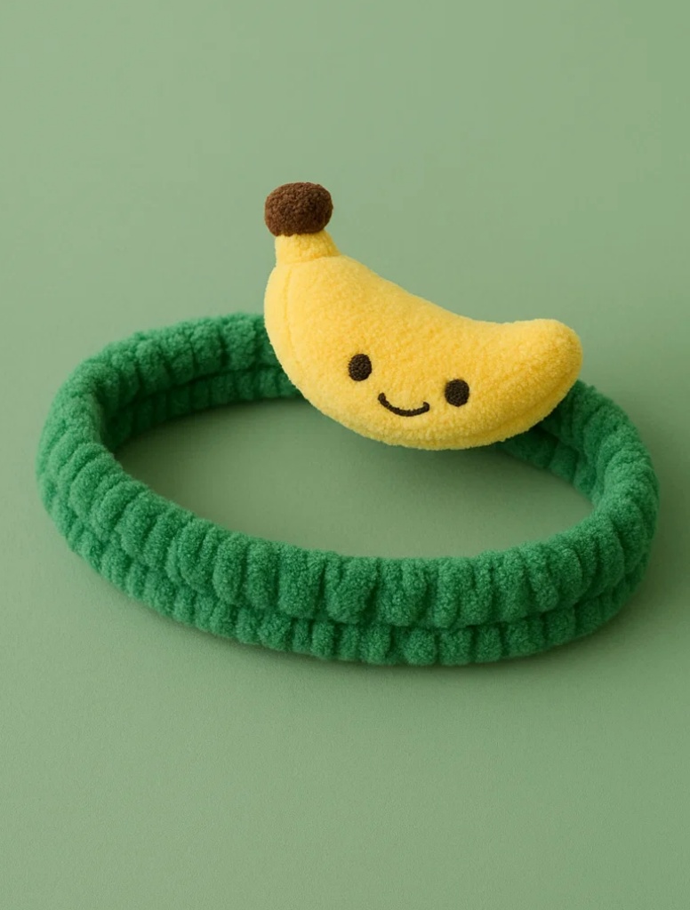 Bandă pentru bebeluși cu tematică de banană