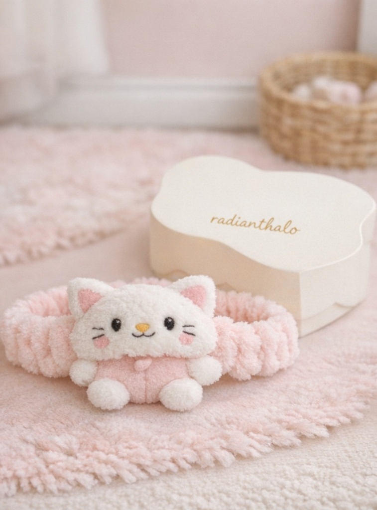 Sweet Kitty Twin Baby Headbands for Cute and Cozy Photoshoots