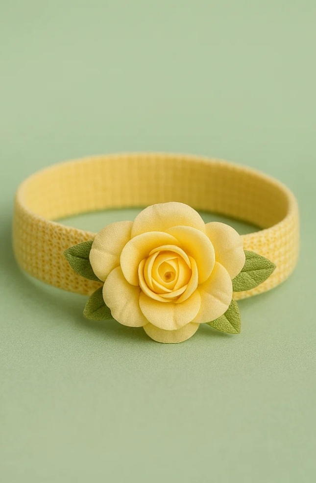 Baby-Set mit gelbem Rosen-Stirnband und Engelskleid – Süßes Feen-Outfit fürs Fotoshooting 0–2 Jahre